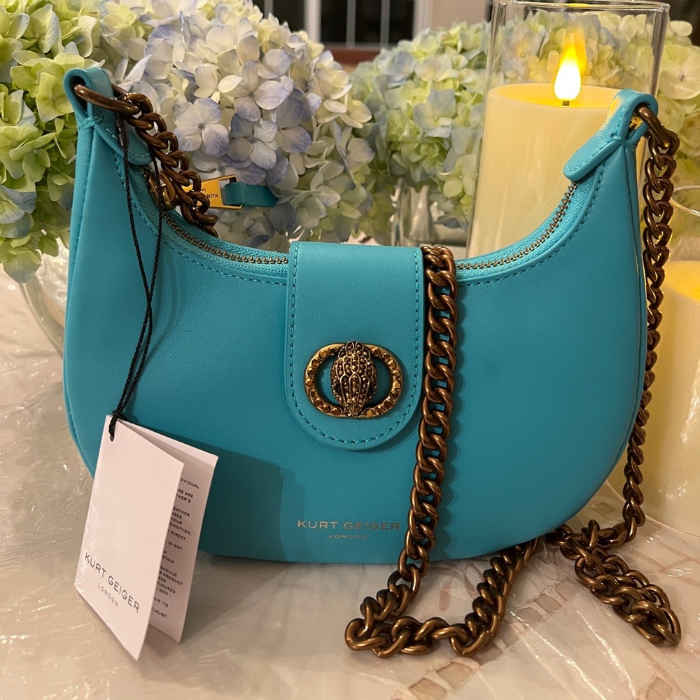 Kurt Geiger London ~ NWT Small Leather Chelsea Hobo Crossbody Bag